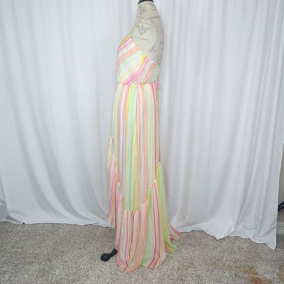 Ramy Brook Dress Small Striped Hi Lo Pink Sleeveless NWT - Picture 6 of 12